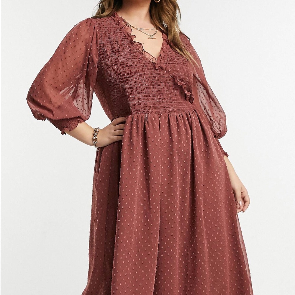 ASOS Design Curve Midi Smock Dress